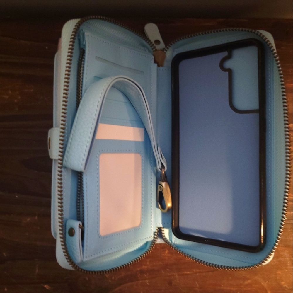 Wallet with phone case for samsung galaxy 21s fe